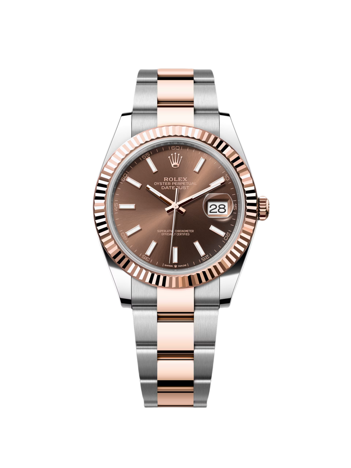 RLX Datejust 41mm 126331 Chocolate Index Jubilee Steel and Everose Gold Watch - LITELUX