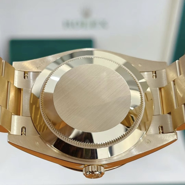 RLX Day-Date 40mm Black Diamond Dial and Diamond Bezel Yellow Gold President Bracelet 228348RBR-0001 - LITELUX