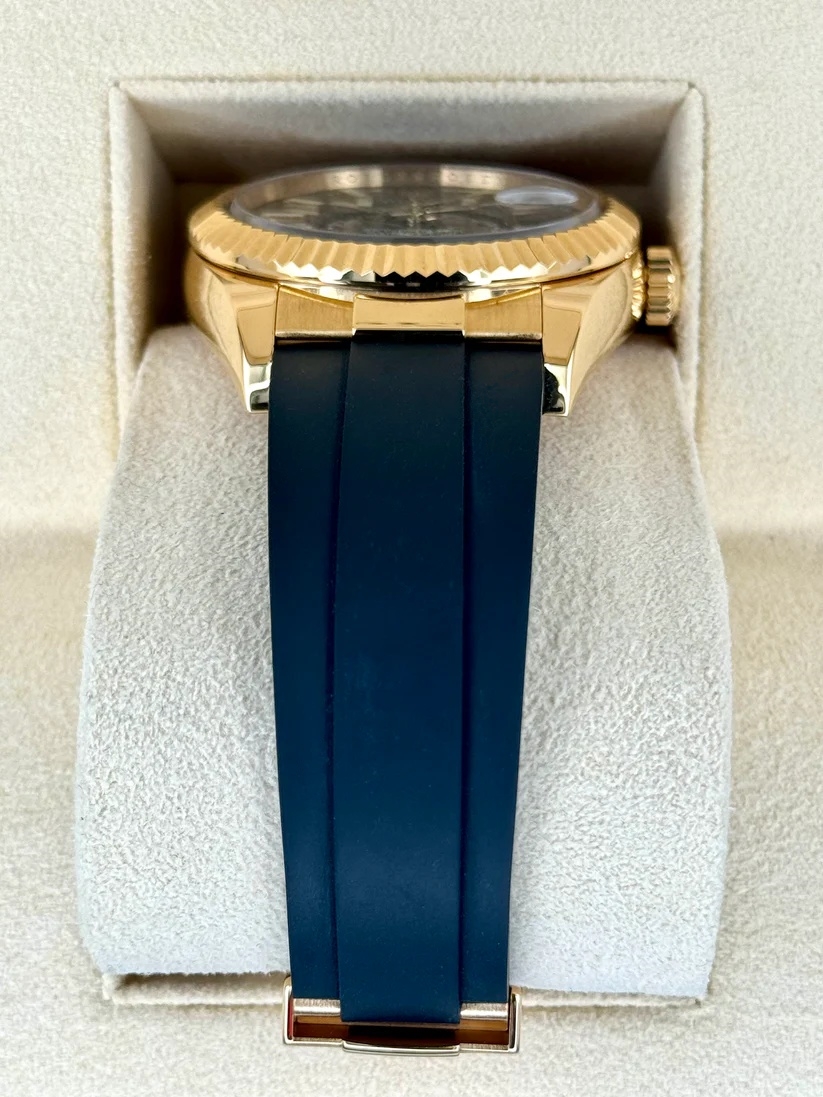 RLX Sky-Dweller 42mm 336238-0002 Yellow Gold Black Dial Oysterflex - LITELUX