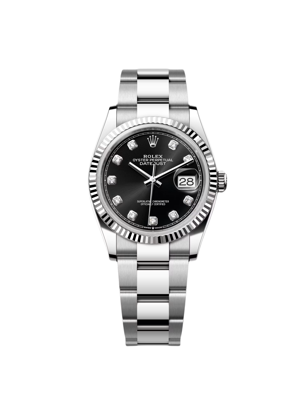 RLX Datejust 36mm 126234 Black Diamond Dial Stainless Steel Oyster Mens Watch - LITELUX