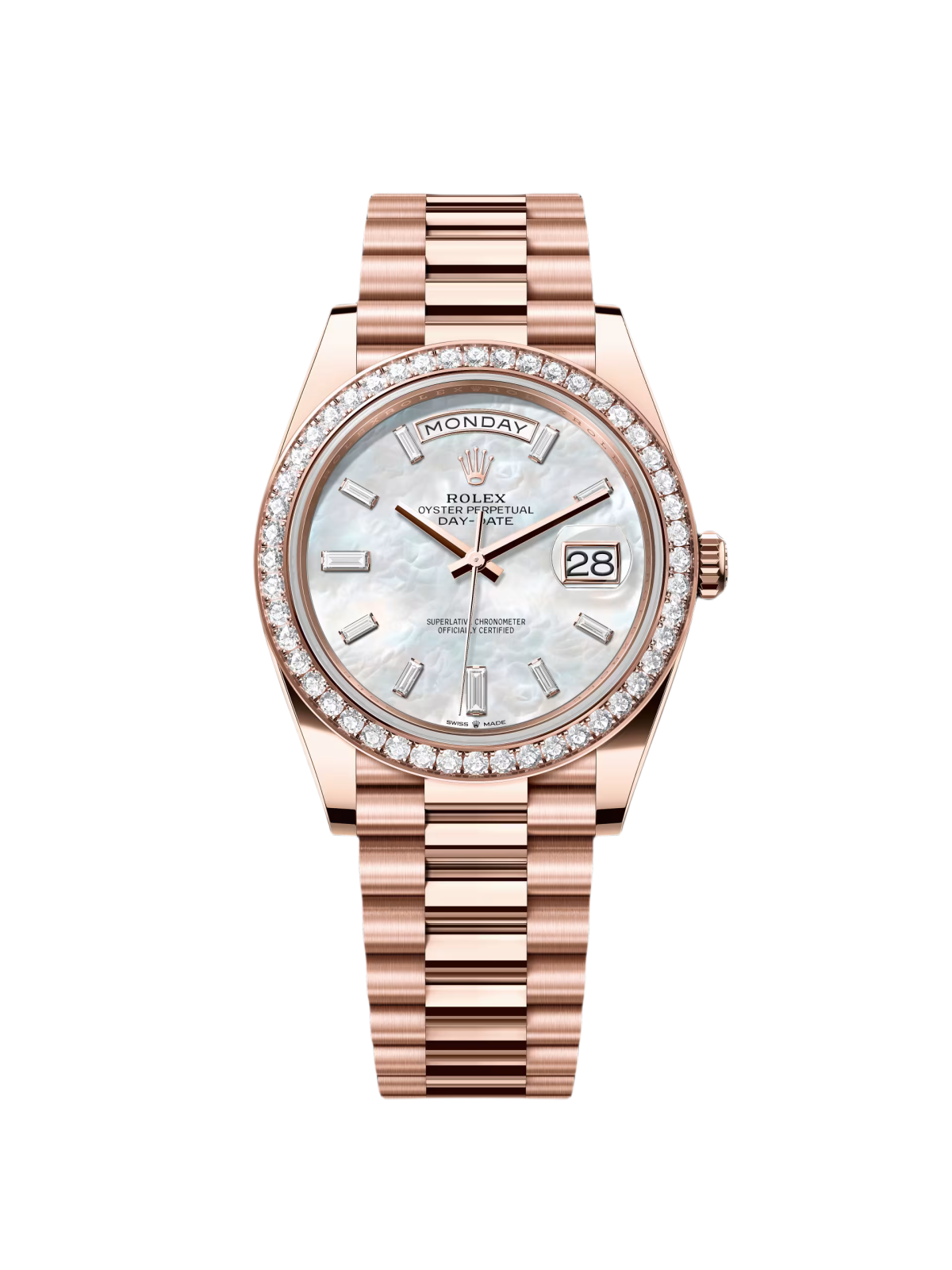 RLX Day-Date Mother of Pearl Diamonds Dial 228345rbr-0026 - LITELUX