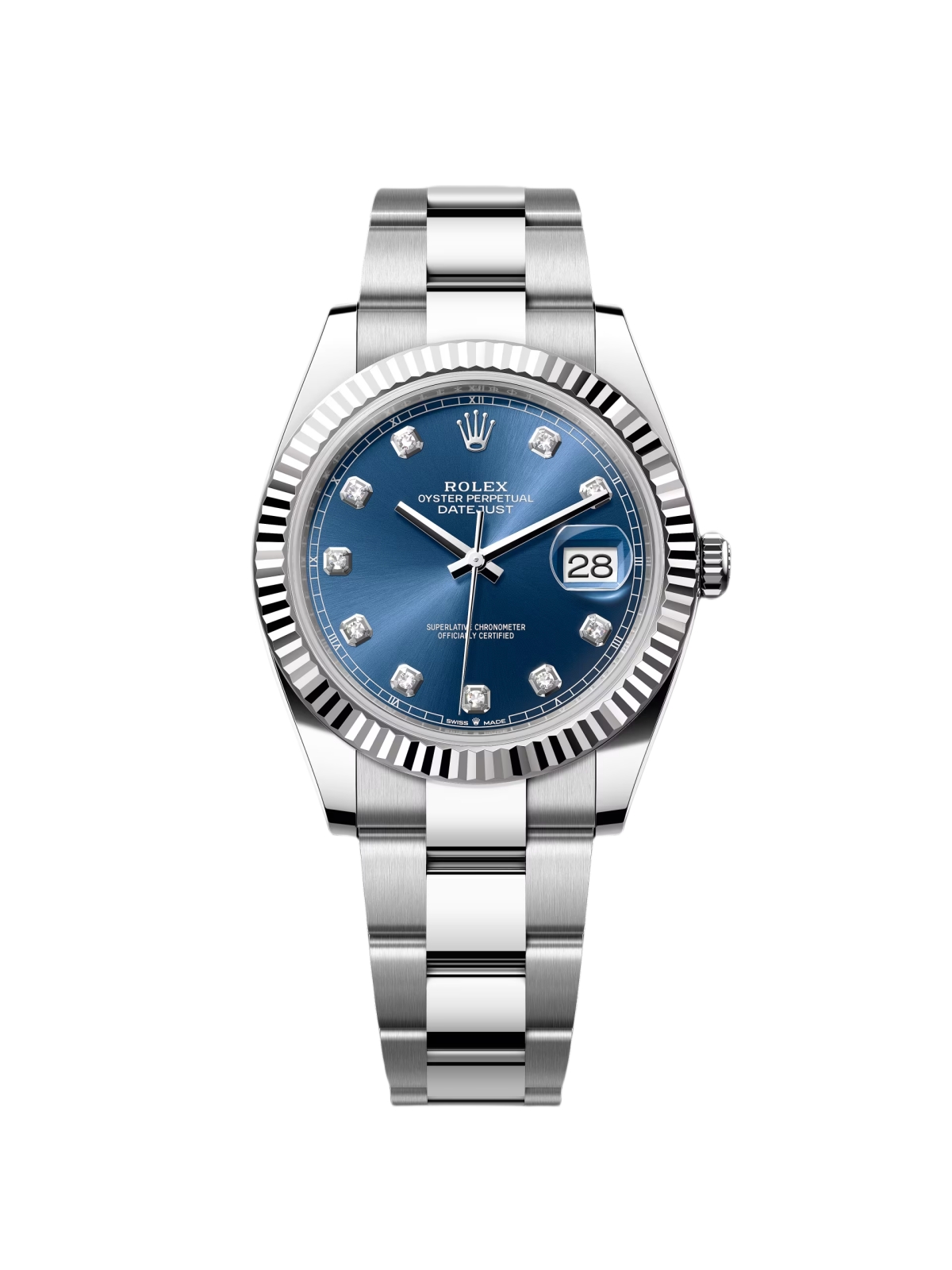 RLX Datejust 41mm 126334 Blue Diamond Oyster Stainless Steel Mens Watch - LITELUX