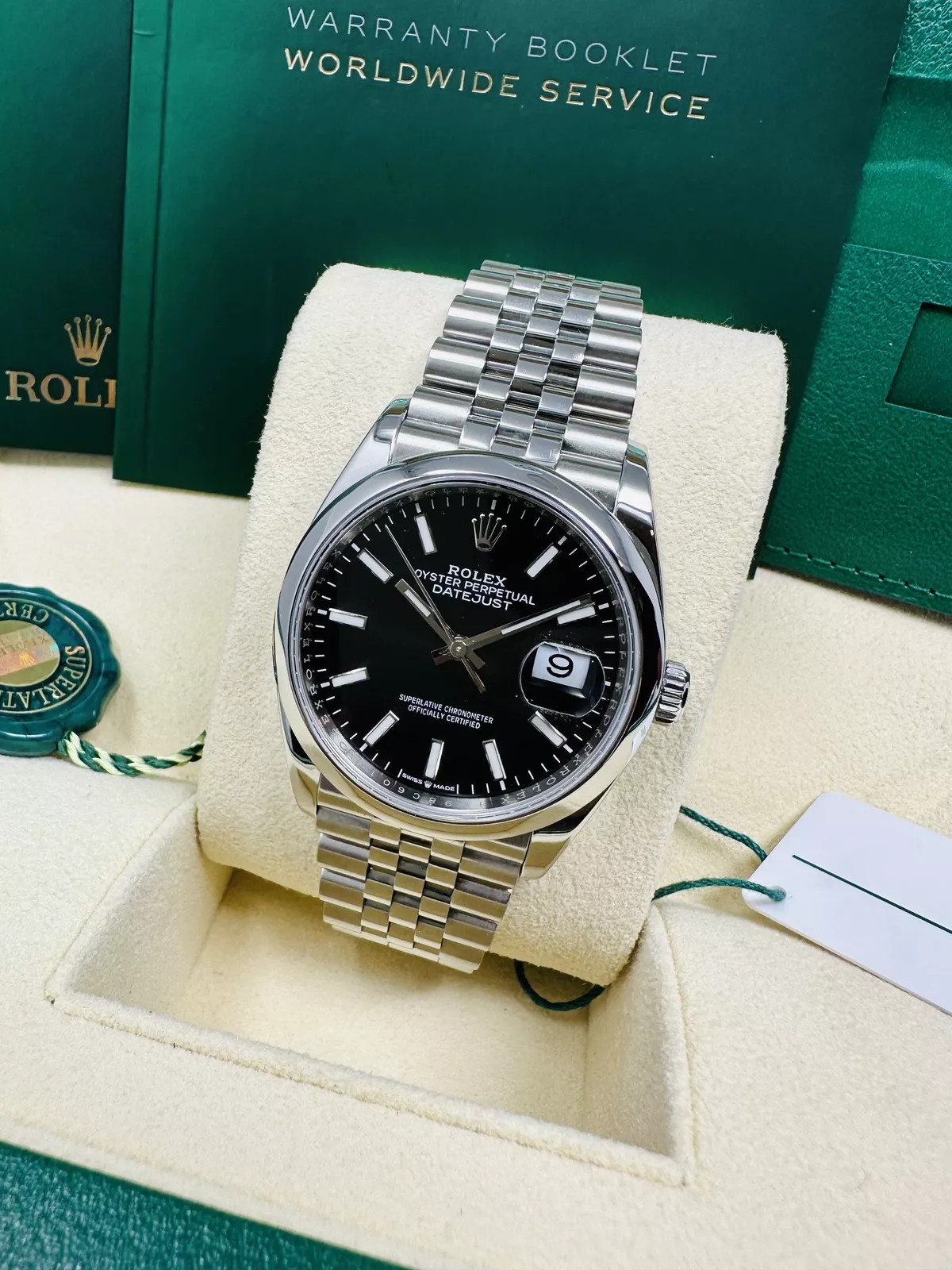 RLX Datejust 36mm 126200 Stainless Steel Black Dial Jubilee Watch - LITELUX