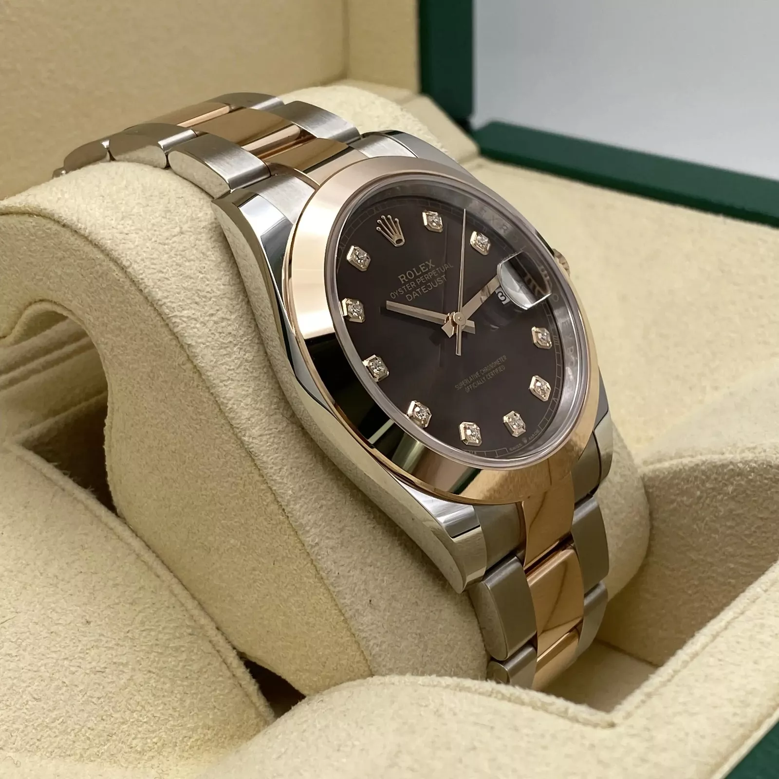 RLX Datejust 41mm 126301 Chocolate Diamond Jubilee Steel and Everose Gold Watch - LITELUX
