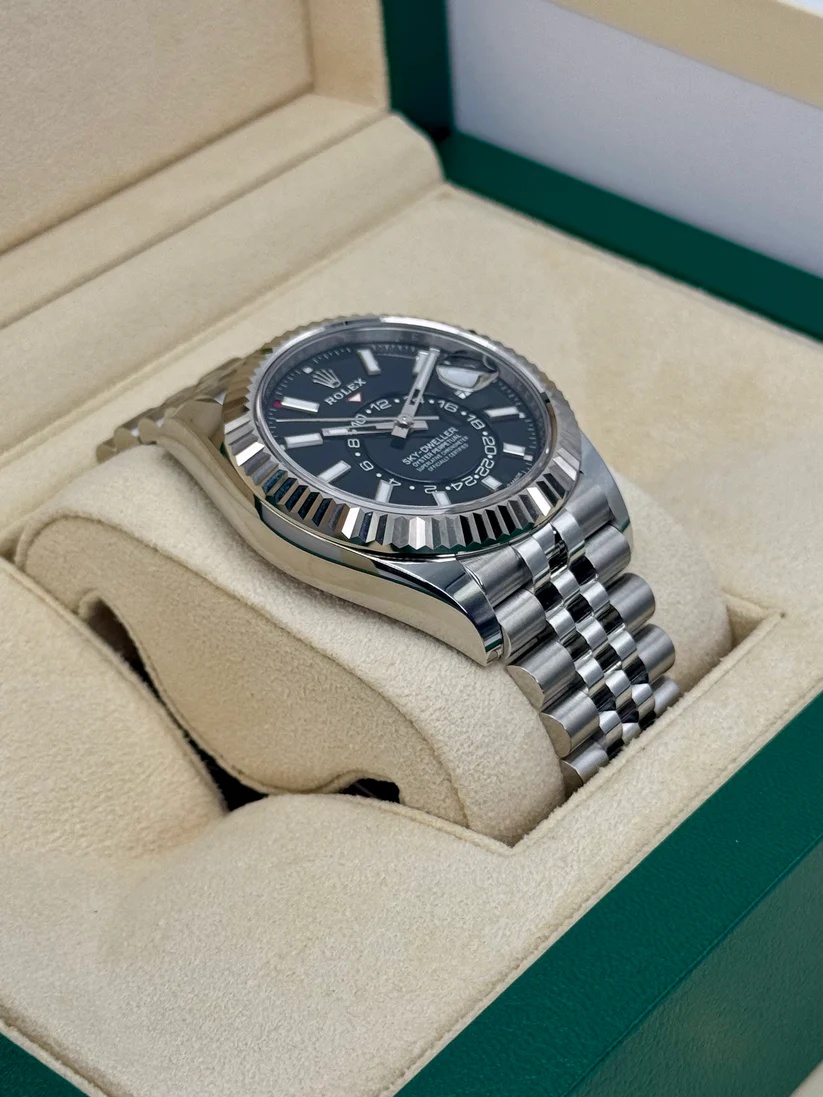 RLX Sky-Dweller 42mm 336934-0008 Stainless Steel Black Dial Oyster - LITELUX