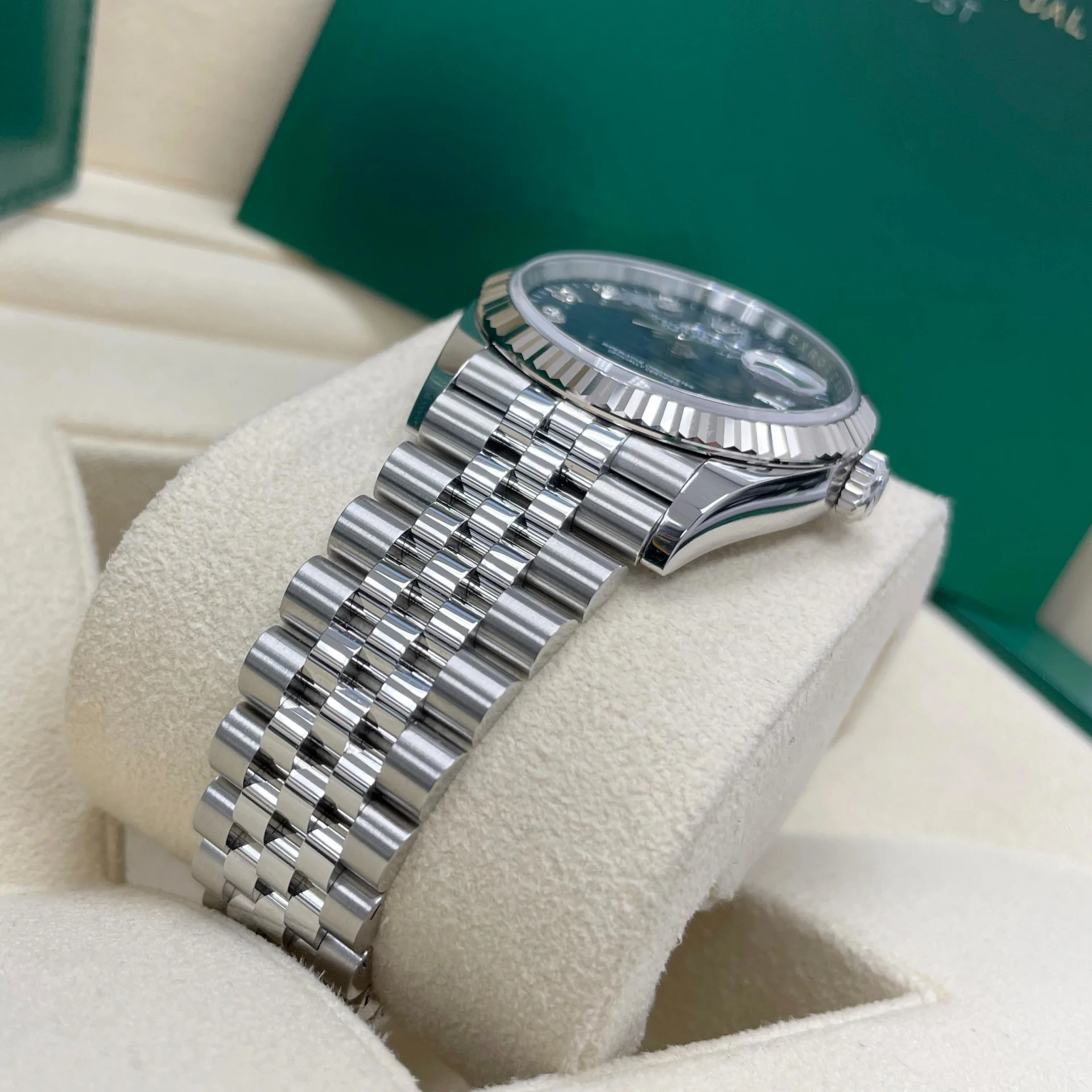 RLX Datejust 36mm 126234 Blue Fluted Motif Diamond Dial Jubilee Bracelet Watch - LITELUX