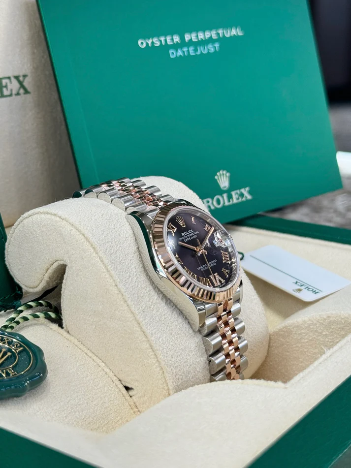 RLX Datejust m278271-0019/0020 Aubergine 31mm Dial Oyster Bracelet Watch - LITELUX
