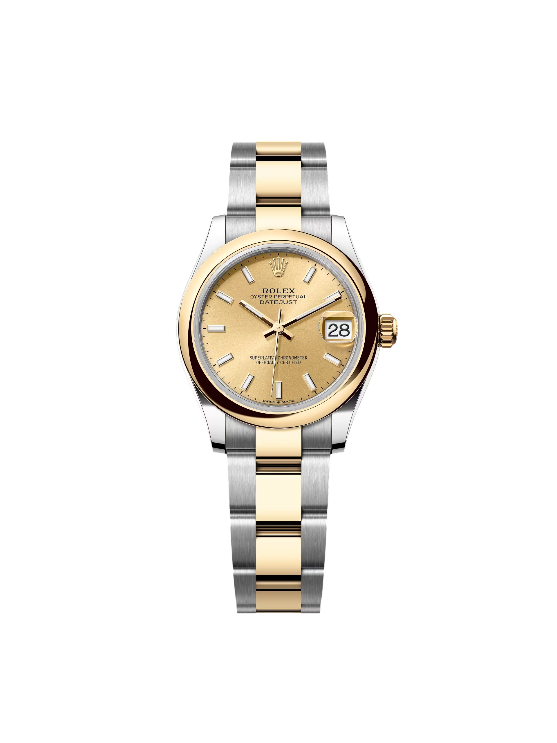 RLX Datejust m278243-0013/0014 31mm Champagne Dial Yellow Rolesor Oyster Watch - LITELUX