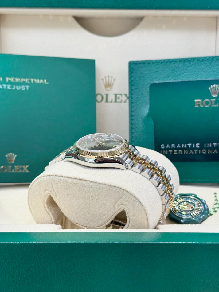 RLX Datejust m278273-0015/0016 31mm Olive Green Dial Stainless Steel and Yellow Gold Oyster Watch - LITELUX