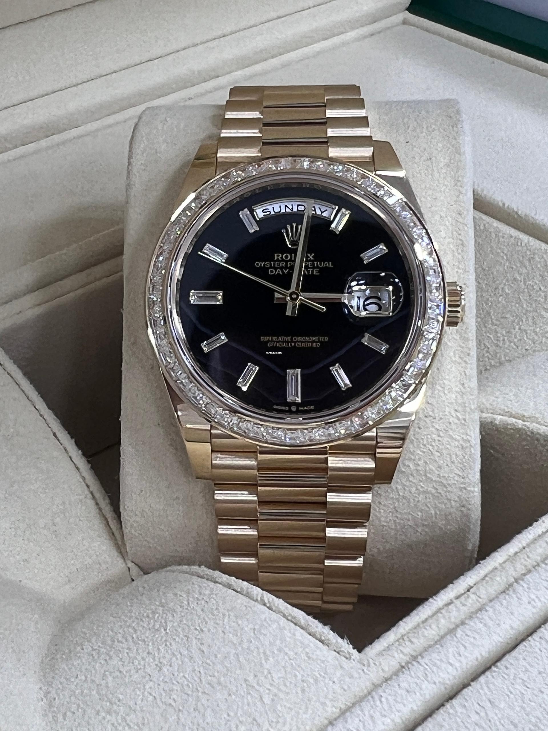 RLX Day-Date 40mm 228398TBR-0038 Onyx Dial President Watch - LITELUX