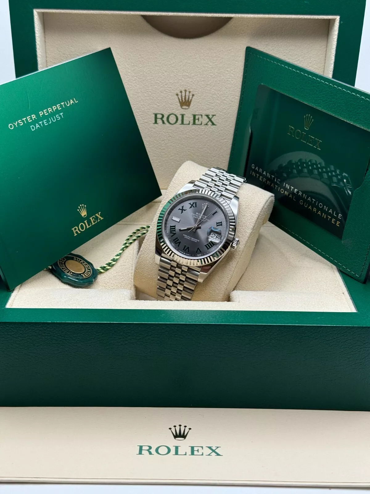 RLX Datejust 41mm 126334 Slate Roman Jubilee Stainless Steel Mens Watch - LITELUX