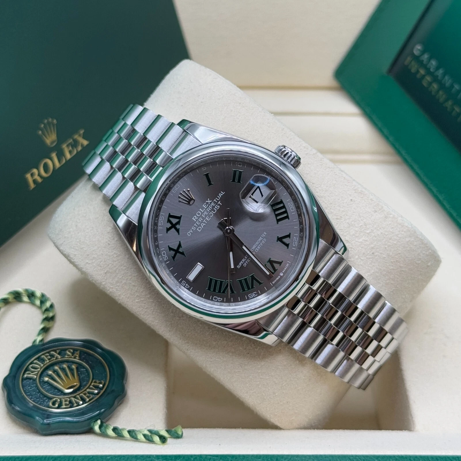 RLX Datejust 36mm 126200 Oyster Perpetual Wimbledon Dial Jubilee Stainless Steel - LITELUX