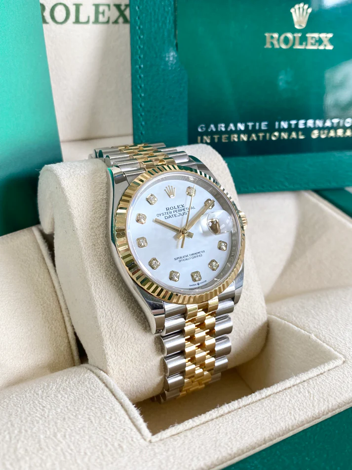 RLX Datejust 36mm 126233 MOP Diamond Dial Jubilee Two-Tone Bracelet Watch - LITELUX
