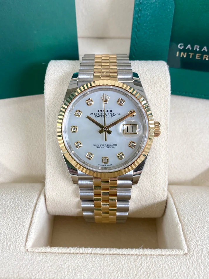 RLX Datejust 36mm 126233 MOP Diamond Dial Jubilee Two-Tone Bracelet Watch - LITELUX