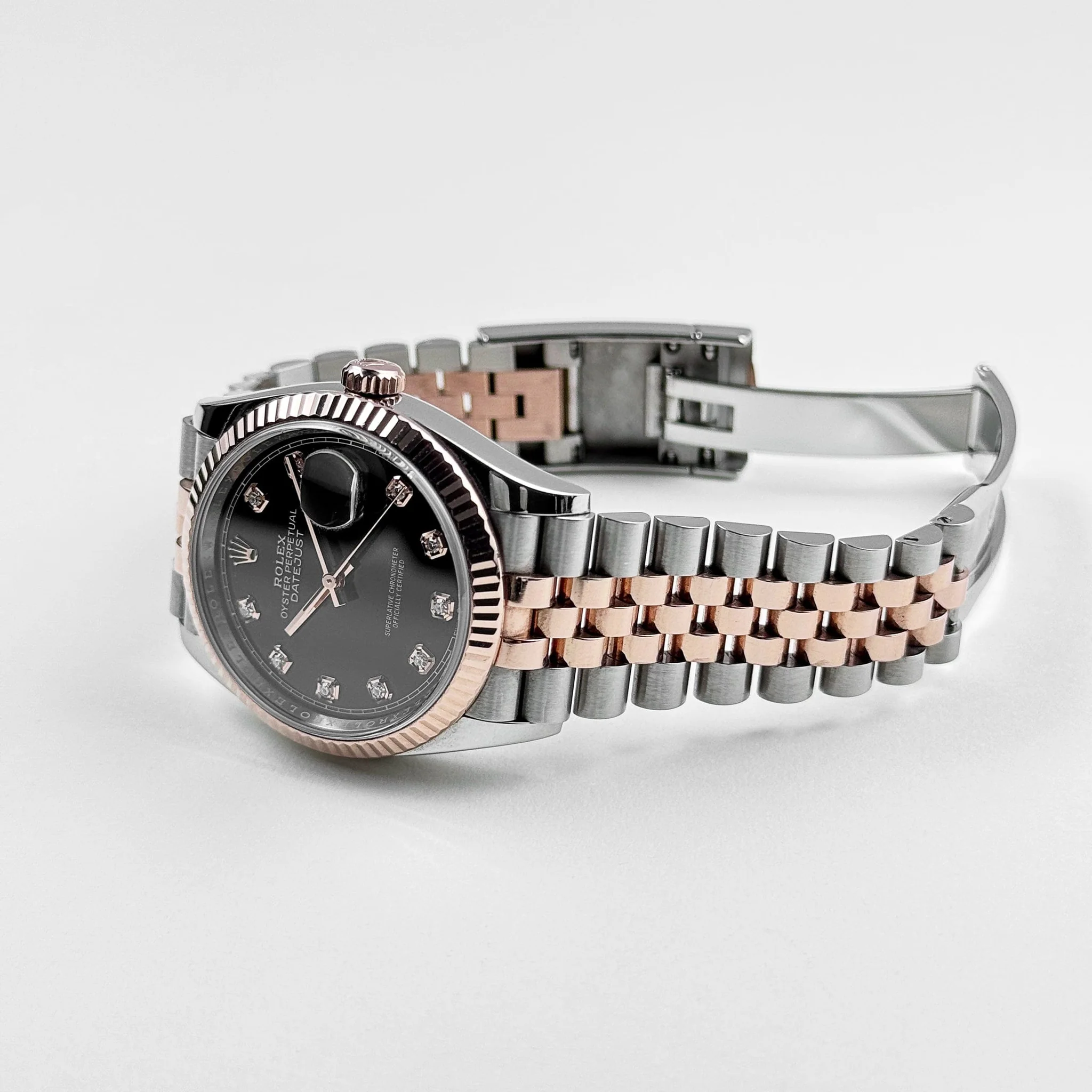 RLX Datejust 36mm 126201 Bright Black Dial Jubilee Bracelet Watch - LITELUX