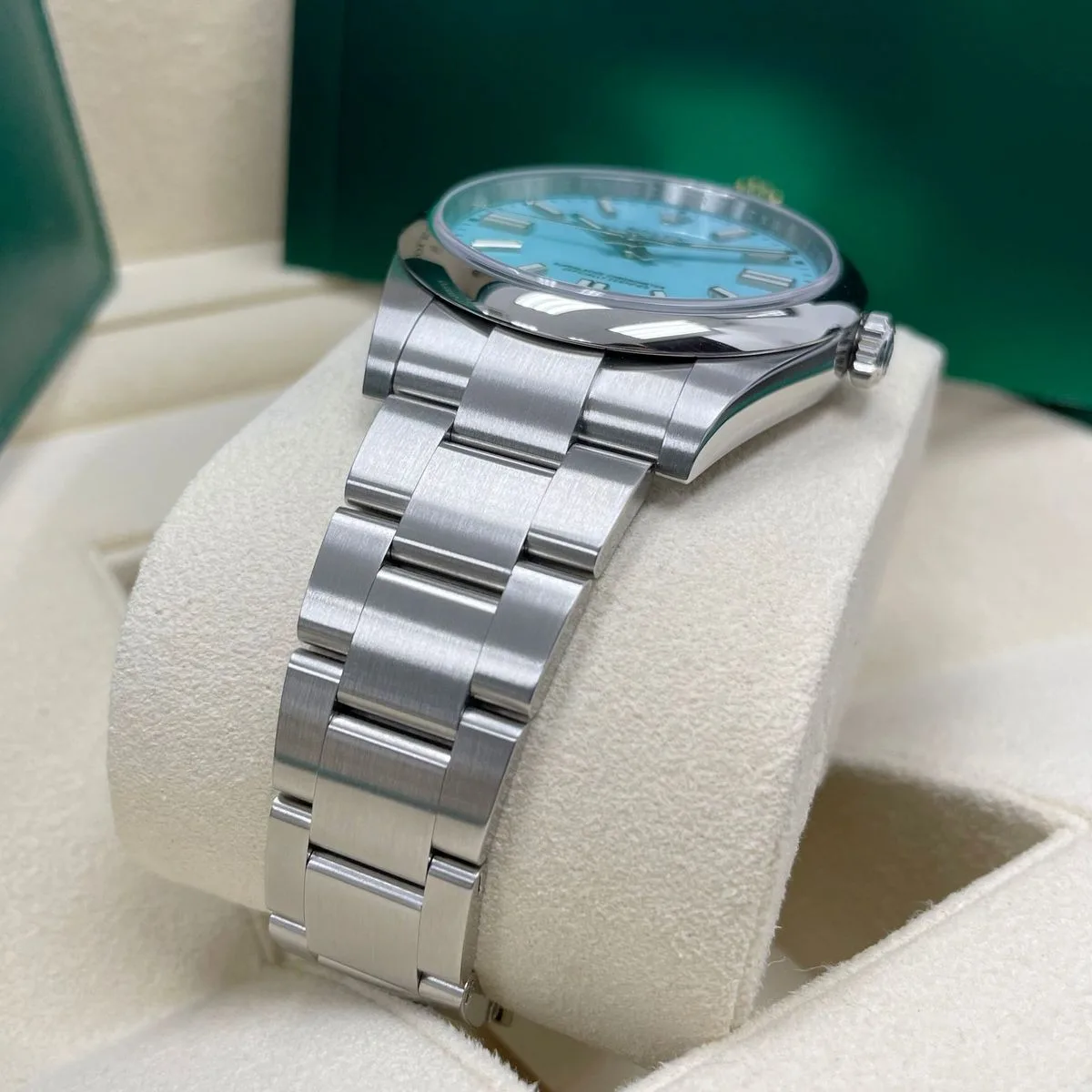 RLX 124300 Oyster Perpetual 41mm Oyster Perpetual Turquoise Index Dial - LITELUX