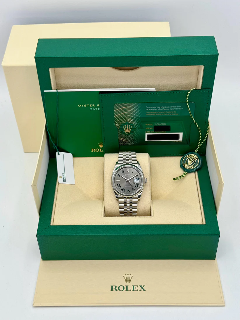 RLX Datejust 36mm 126200 Oyster Perpetual Wimbledon Dial Jubilee Stainless Steel - LITELUX