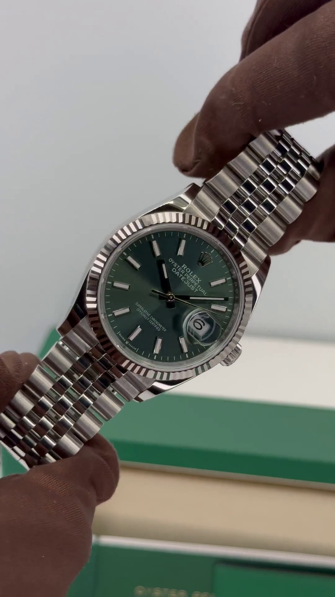 RLX Datejust 36mm 126234 Mint Green Dial Jubilee Bracelet Watch - LITELUX