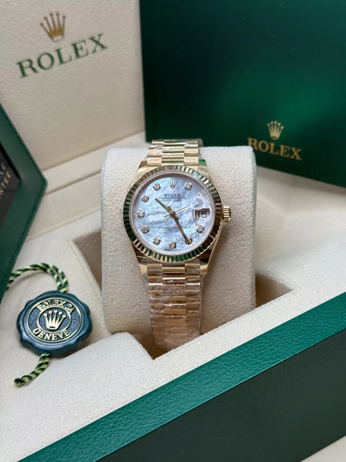 RLX Datejust m278278-0010 Mother-of-Pearl 31mm Dial President Bracelet Watch - LITELUX