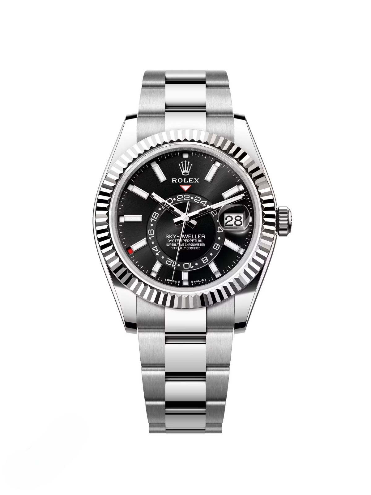 RLX Sky-Dweller 42mm 336934-0007 Stainless Steel Black Dial Oyster - LITELUX