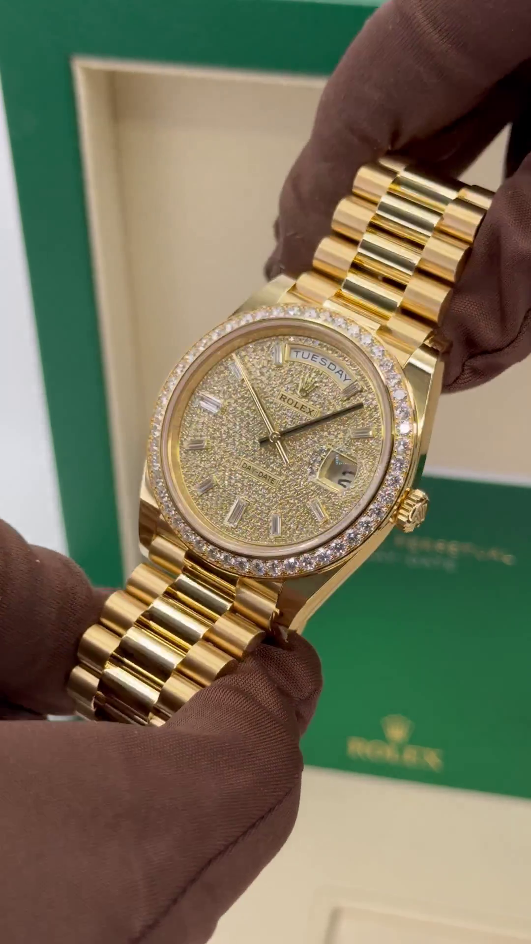 RLX Day-Date 40mm Diamond Dial Watch 228348RBR-0037 - LITELUX