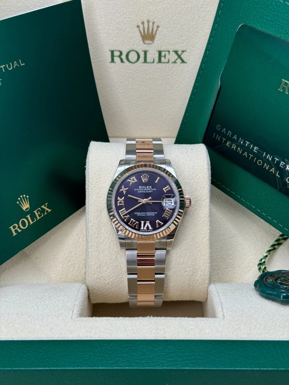 RLX Datejust m278271-0019/0020 Aubergine 31mm Dial Oyster Bracelet Watch - LITELUX