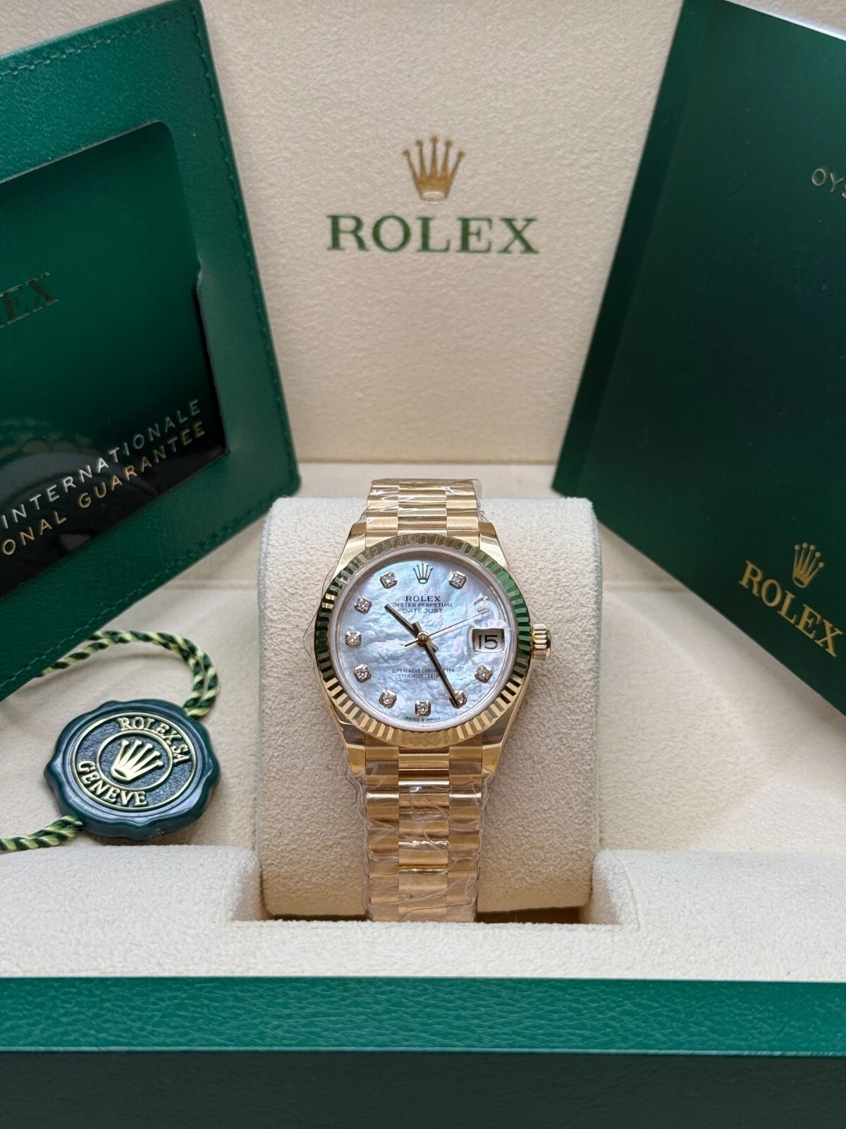 RLX Datejust m278278-0010 Mother-of-Pearl 31mm Dial President Bracelet Watch - LITELUX