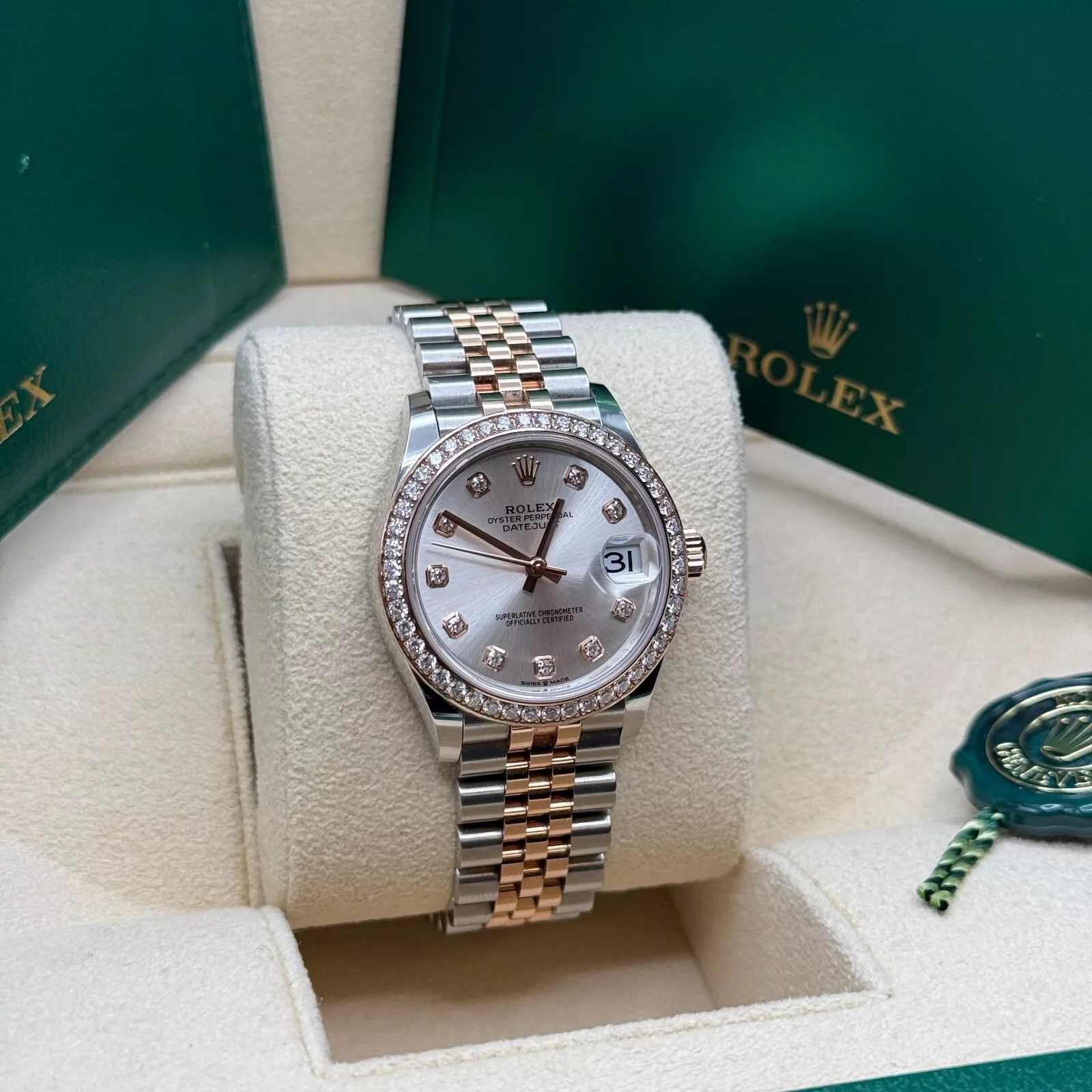 RLX Datejust m278381-0015/0016 Silver Diamond Dial Diamond-Set Bezel 31mm - LITELUX