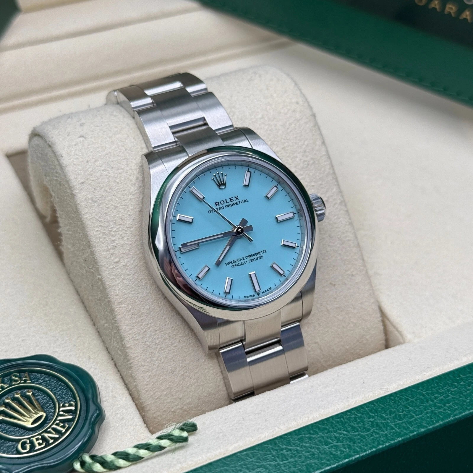 RLX Oyster Perpetual 31mm 277200-0007 Turquoise Dial Oyster Bracelet Watch - LITELUX