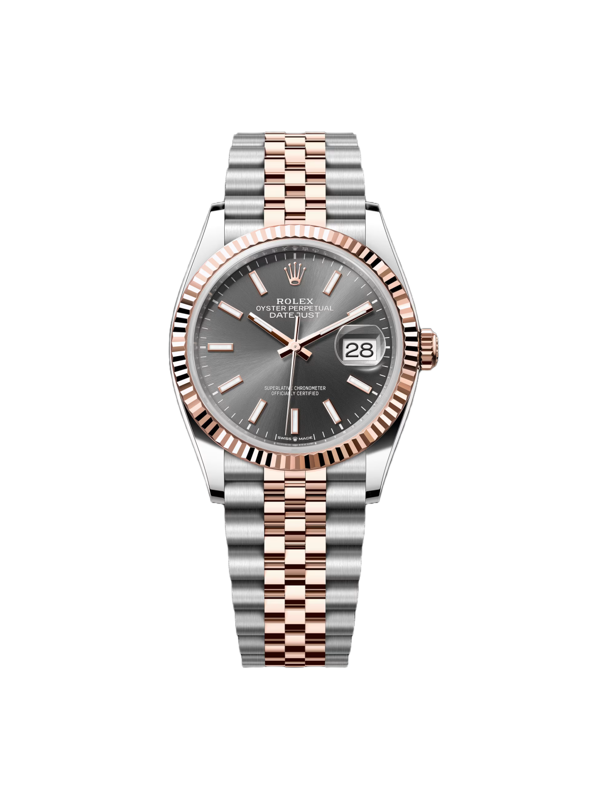 RLX Datejust 36mm 126231 Slate/Gray Dial Oystersteel and 18K Rose gold Oyster Bracelet - LITELUX