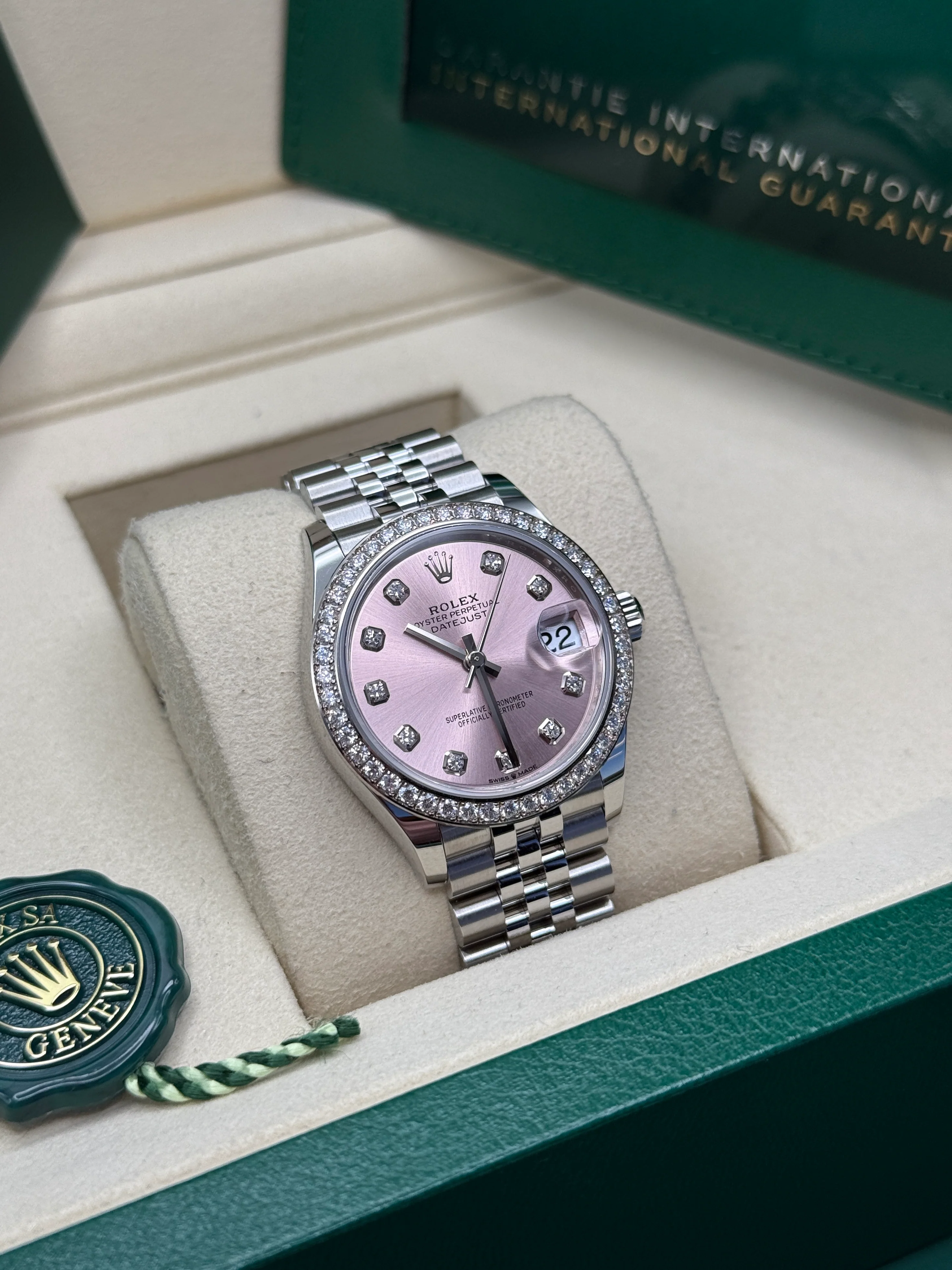 RLX Datejust m278384RBR-0035/0036 Pink 31mm Dial Oyster Watch - LITELUX