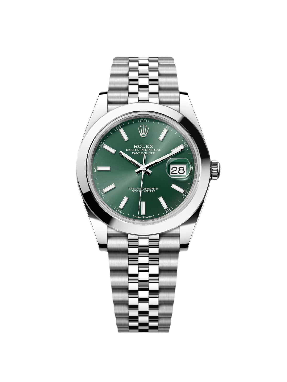 RLX Datejust 41mm 126300 Mint Green Dial Stainless Steel Oyster Bracelet Watch - LITELUX