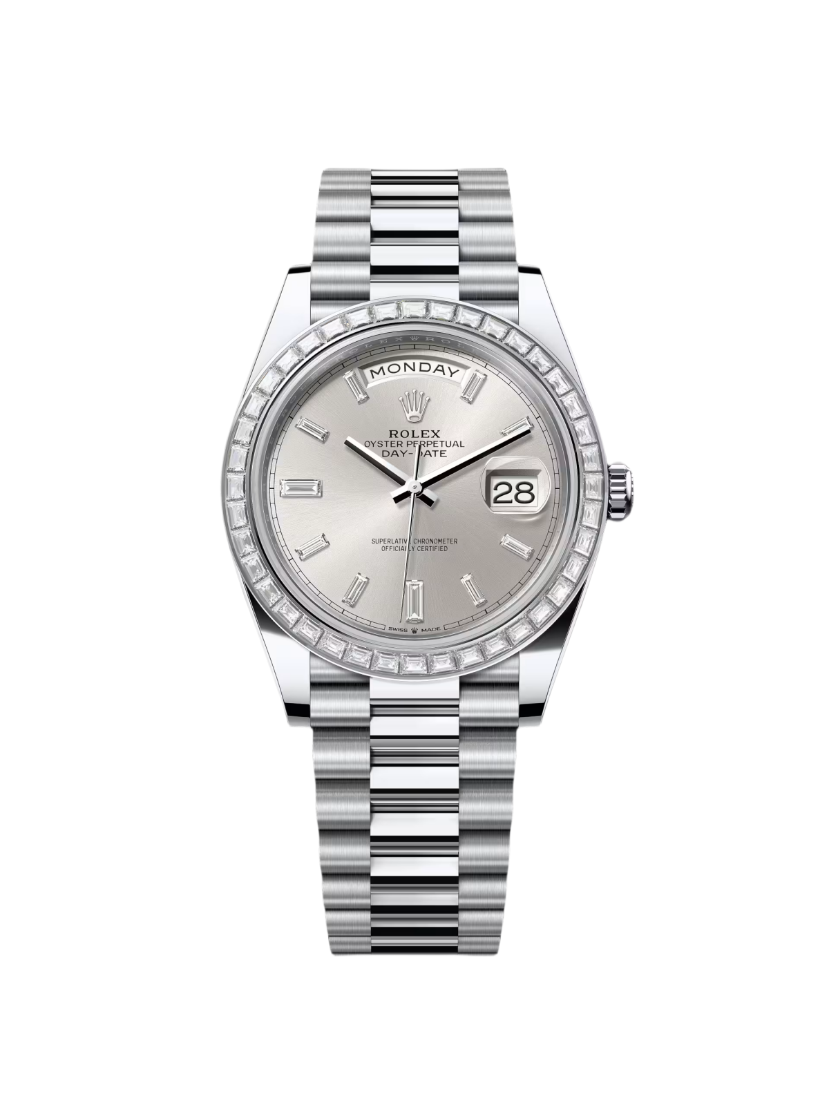 RLX Day-Date 40mm 228396TBR-0011 Silver Diamonds Dial - LITELUX