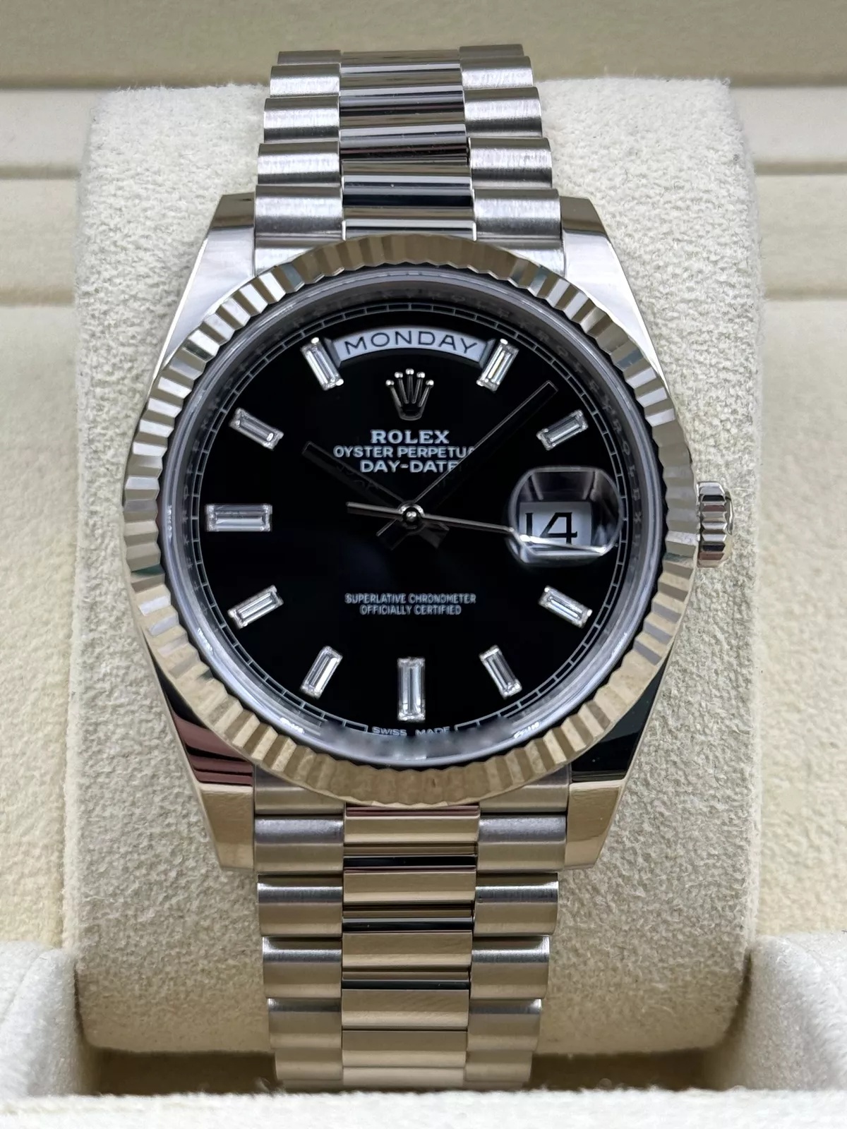 RLX Day-Date 40mm Black Diamonds Dial 228236-0004 - LITELUX