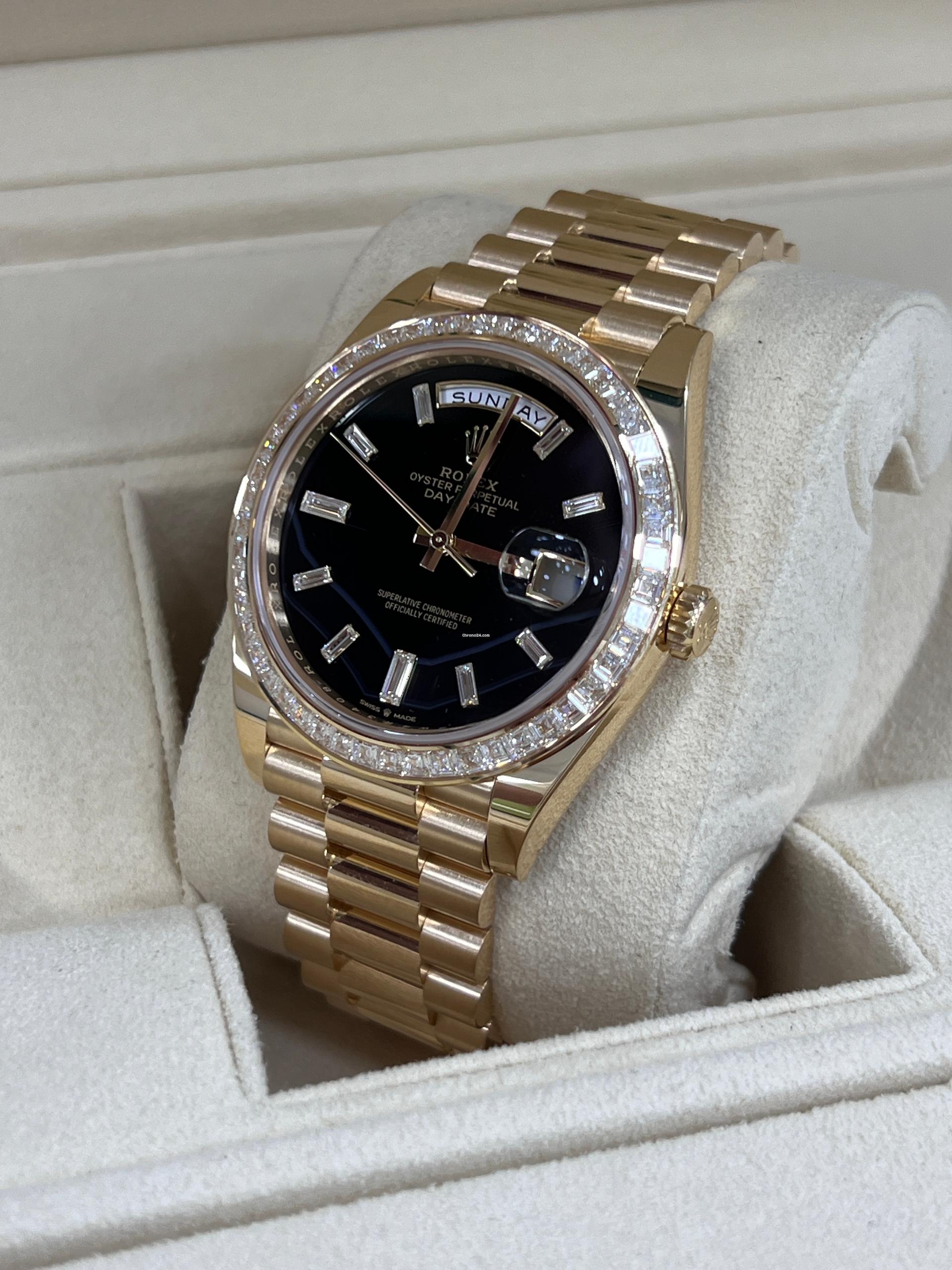 RLX Day-Date 40mm 228398TBR-0038 Onyx Dial President Watch - LITELUX
