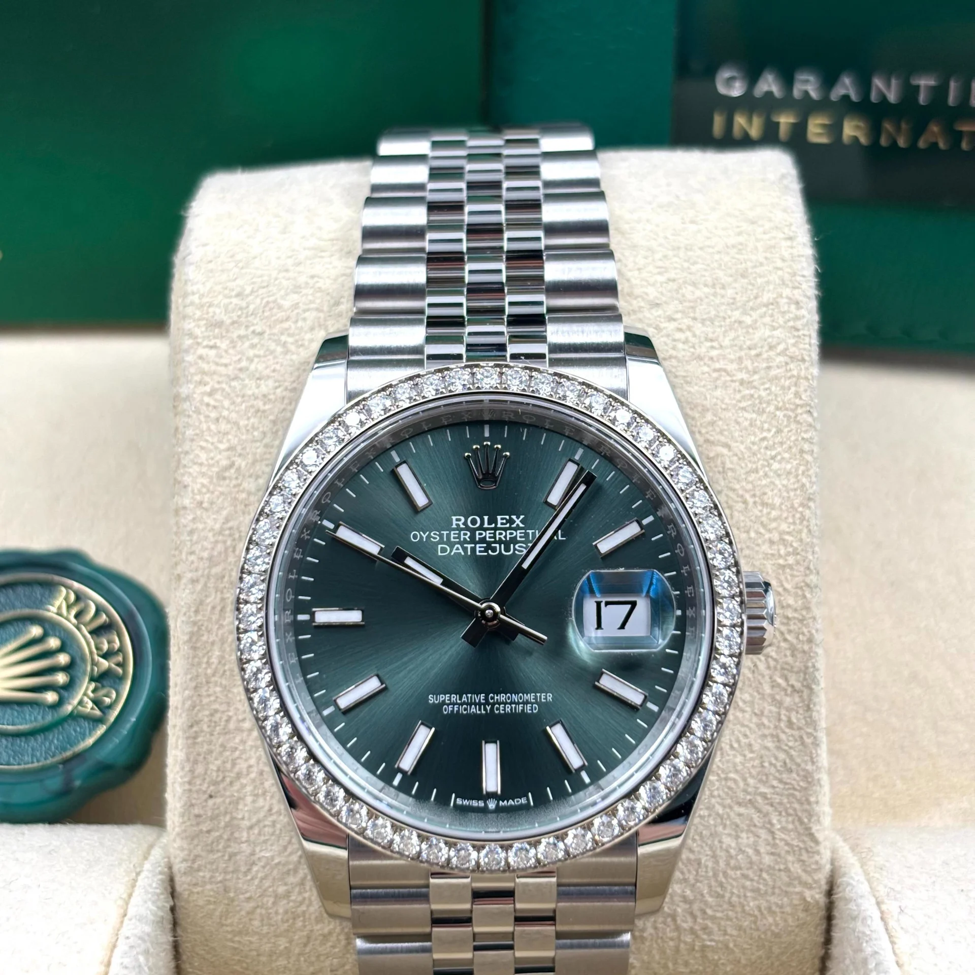 RLX Datejust 36mm 126284 Green Dial Jubilee Bracelet - LITELUX