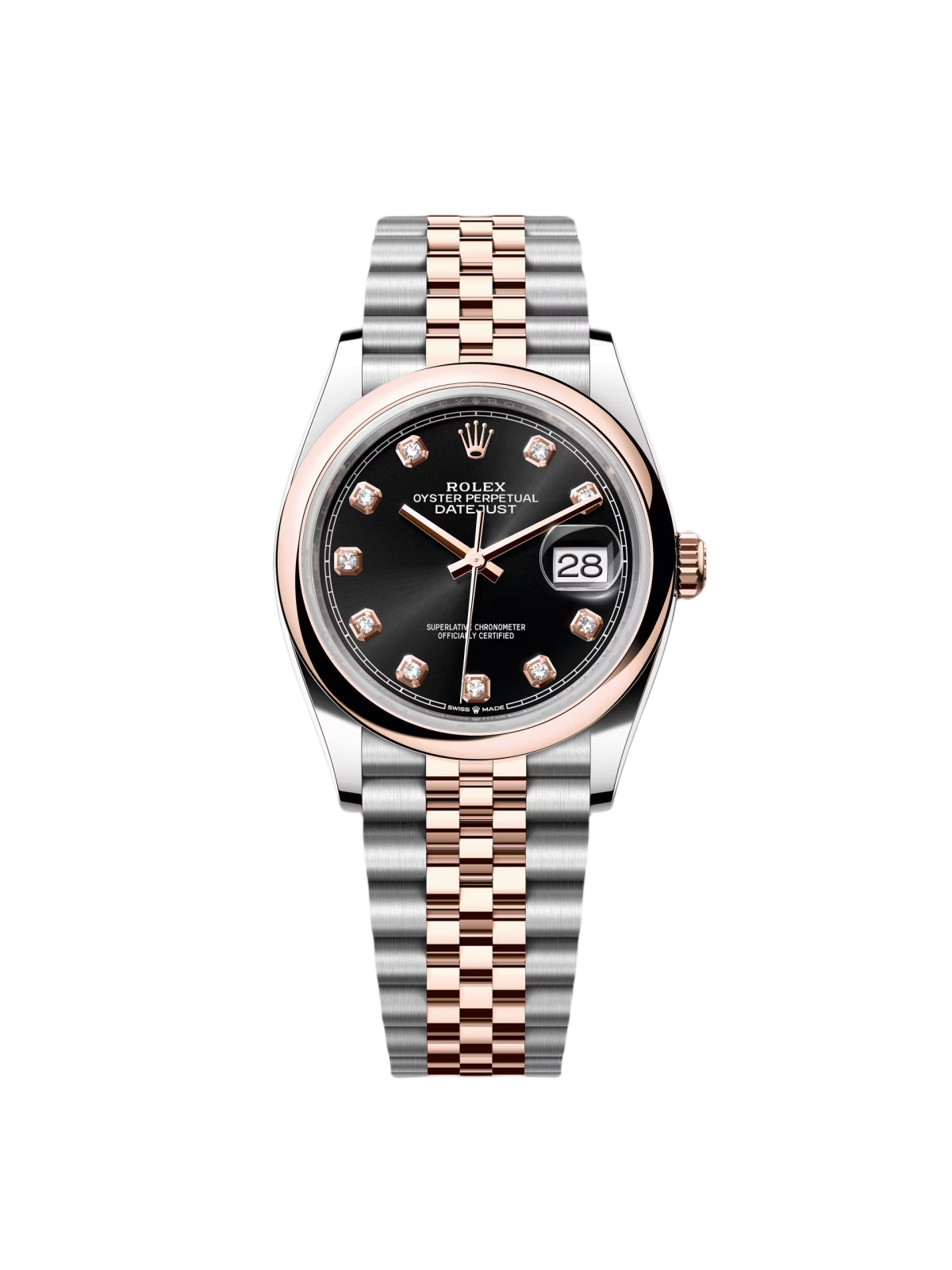 RLX Datejust 36mm 126201 Bright Black Dial Jubilee Bracelet Watch - LITELUX