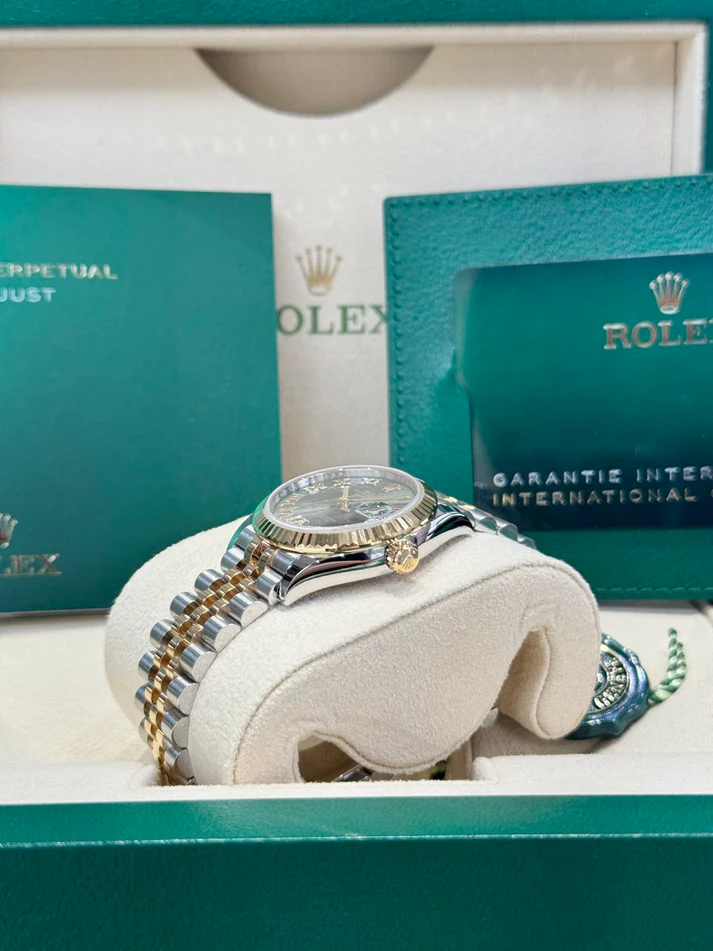 RLX Datejust m278273-0015/0016 31mm Olive Green Dial Stainless Steel and Yellow Gold Oyster Watch - LITELUX