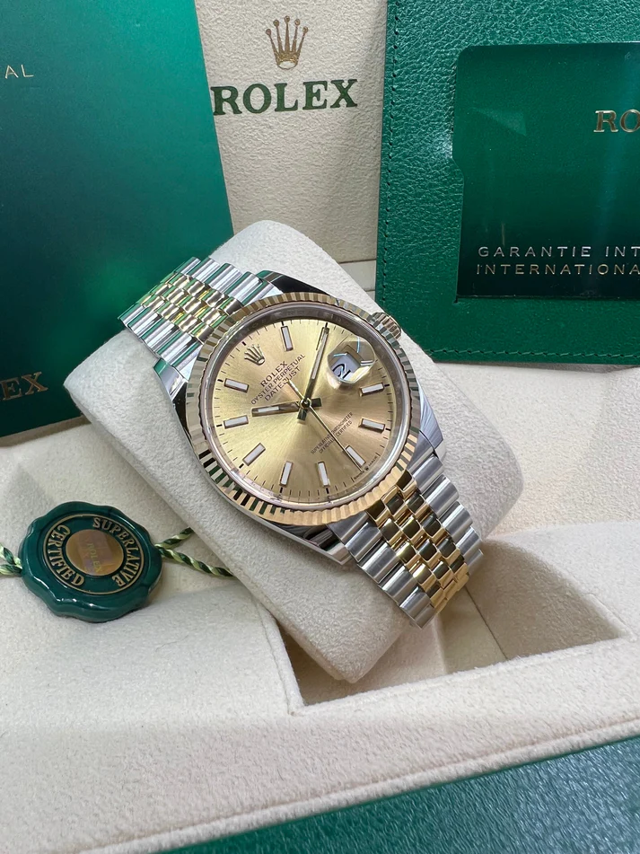 RLX Datejust 36mm 126233 Champagne Dial Jubilee Bracelet Watch - LITELUX