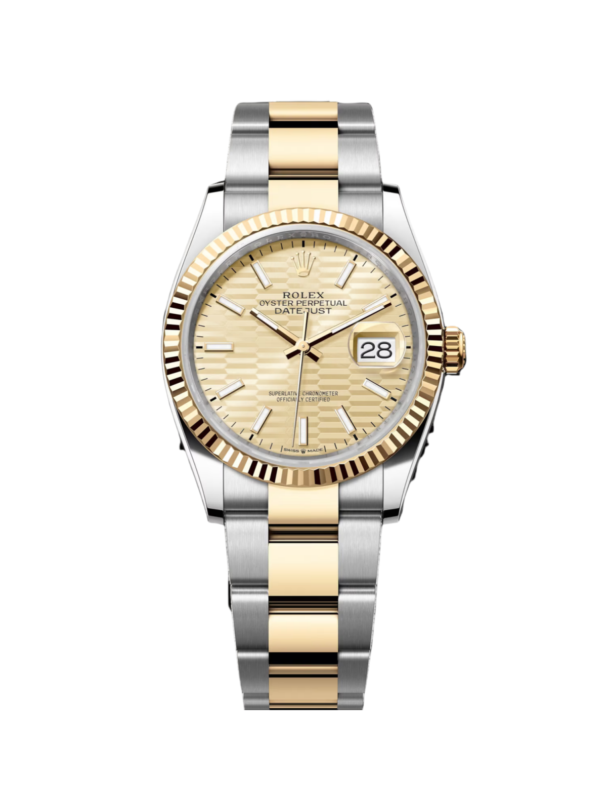 RLX Datejust 36mm 126233 Golden Fluted Motif 36mm Dial Oyster Bracelet - LITELUX