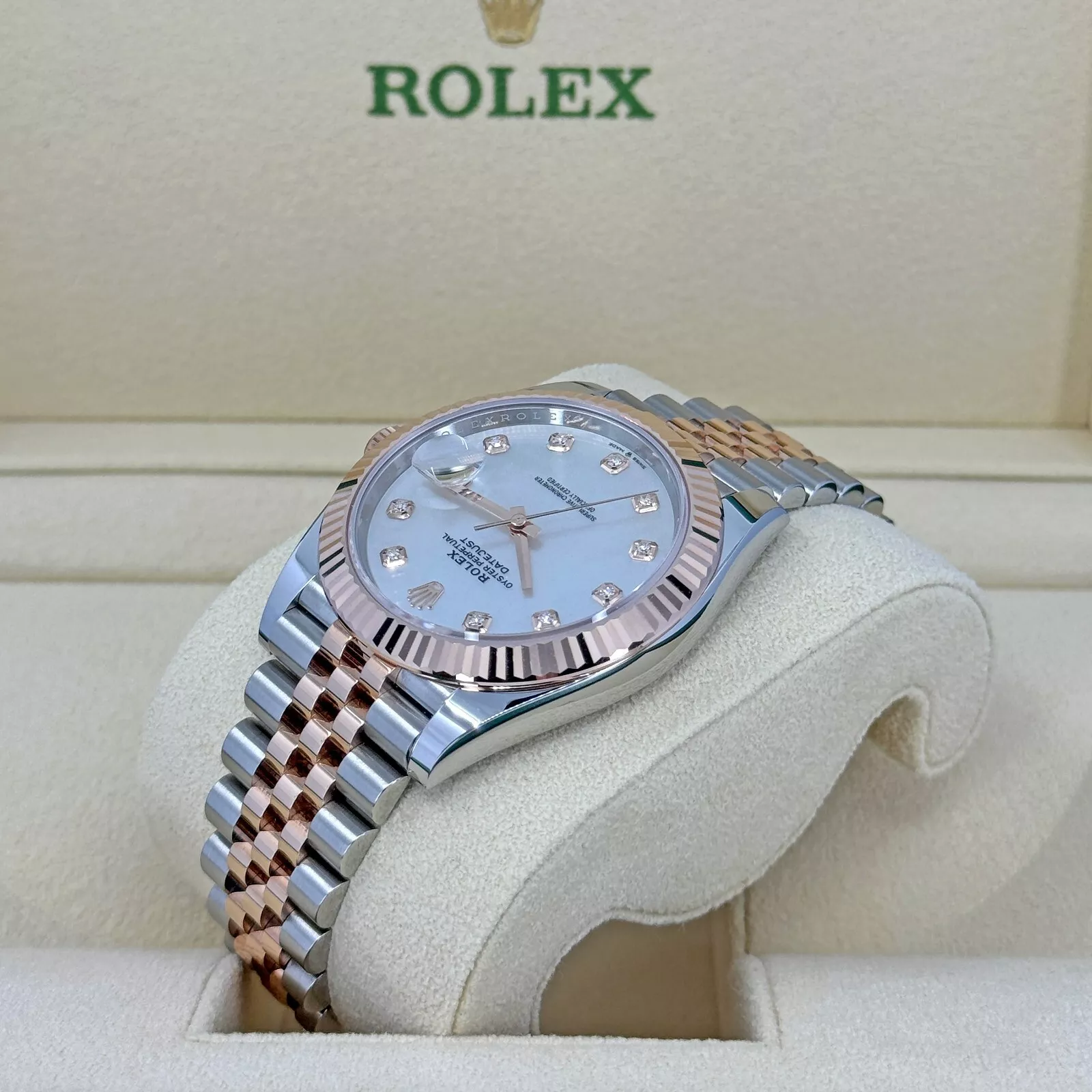 RLX Datejust 41mm 126331 MOP Diamond Jubilee Steel and Rose Gold Watch - LITELUX