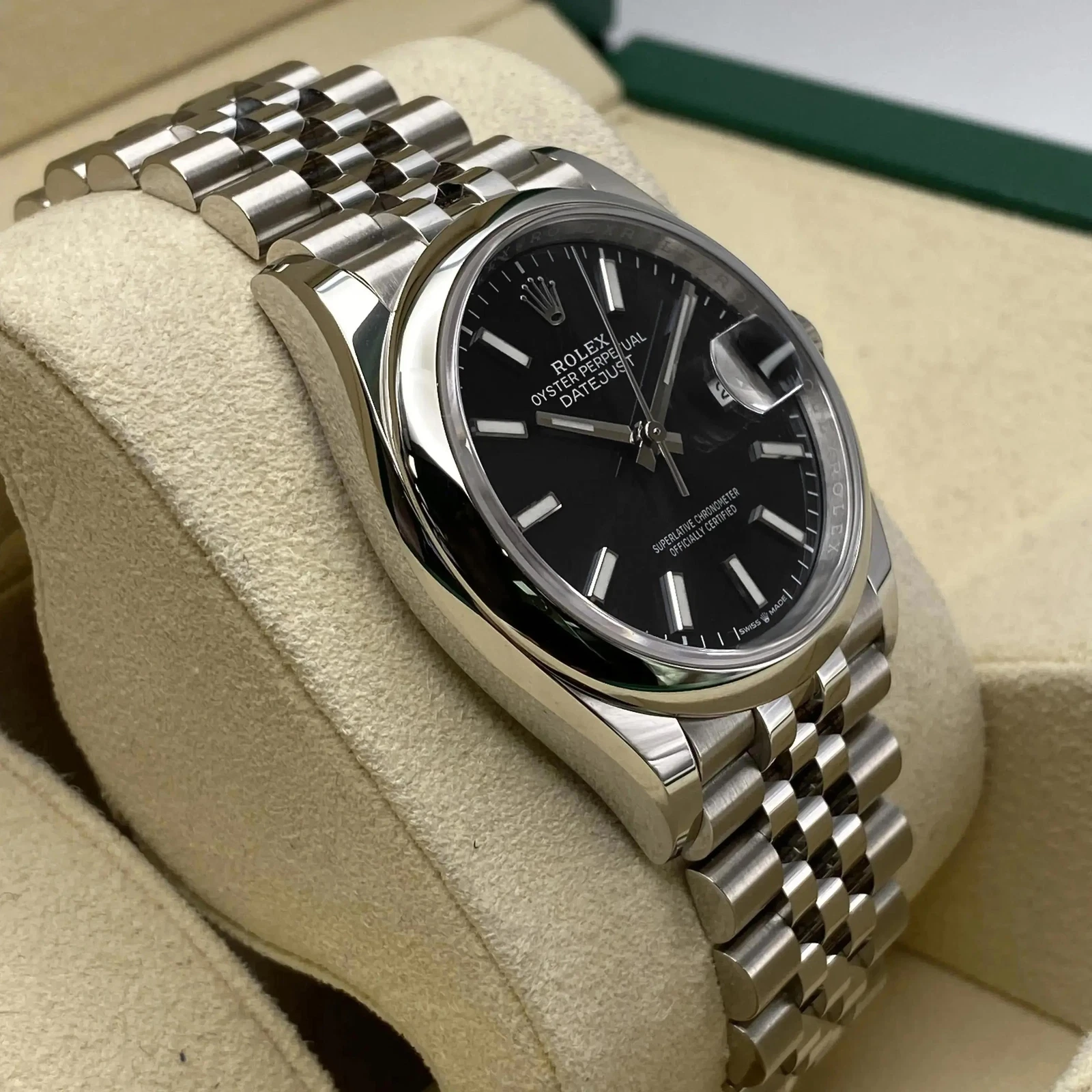 RLX Datejust 36mm 126200 Stainless Steel Black Dial Jubilee Watch - LITELUX