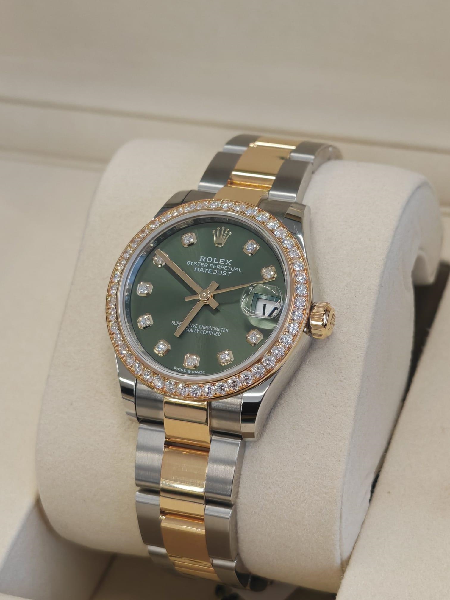 RLX Datejust m278383RBR-0029/0030 31mm Olive Green Dial Oyster Bracelet - LITELUX