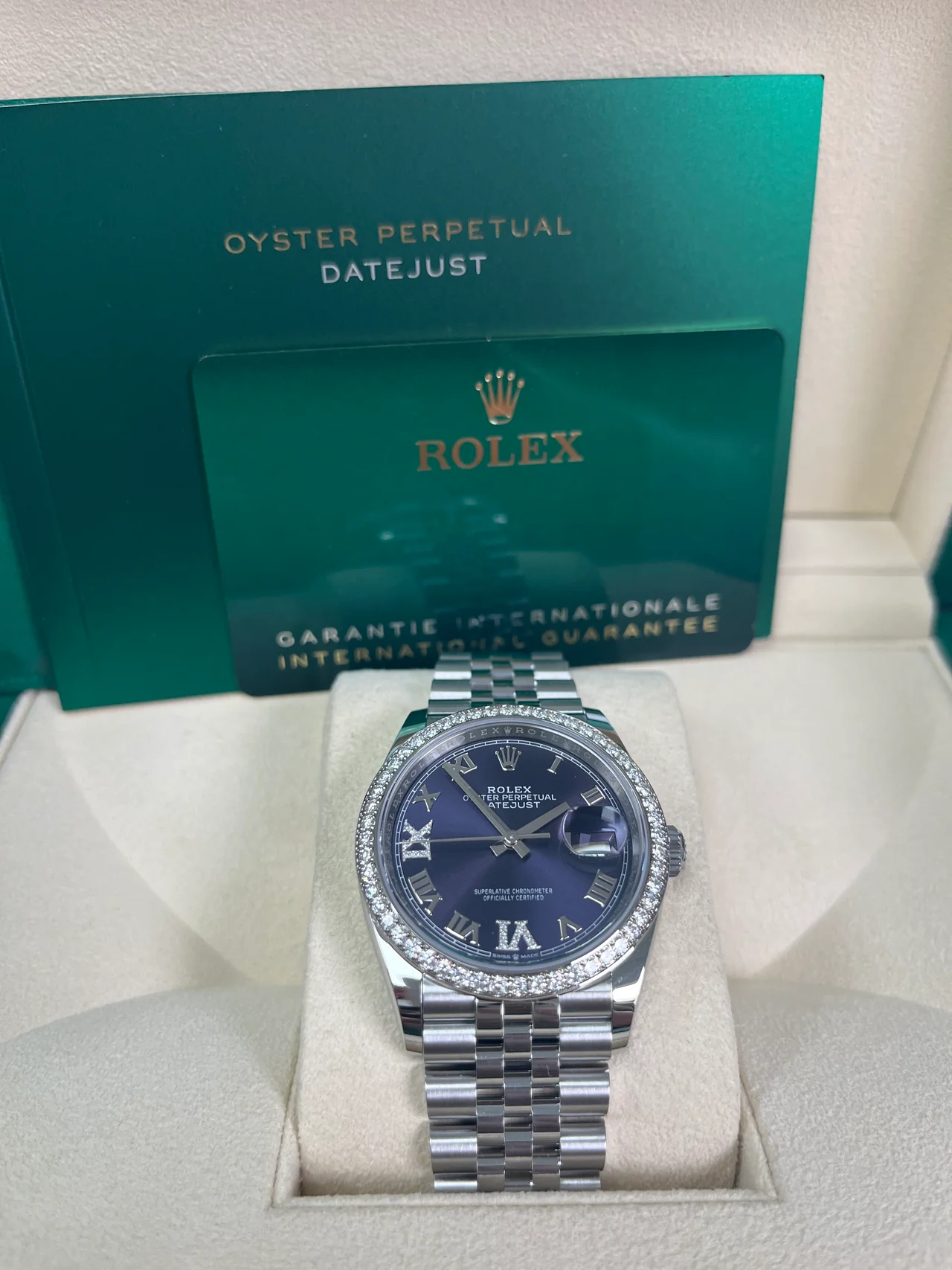 RLX Datejust 36mm 126284 Aubergine Dial Jubilee Bracelet - LITELUX