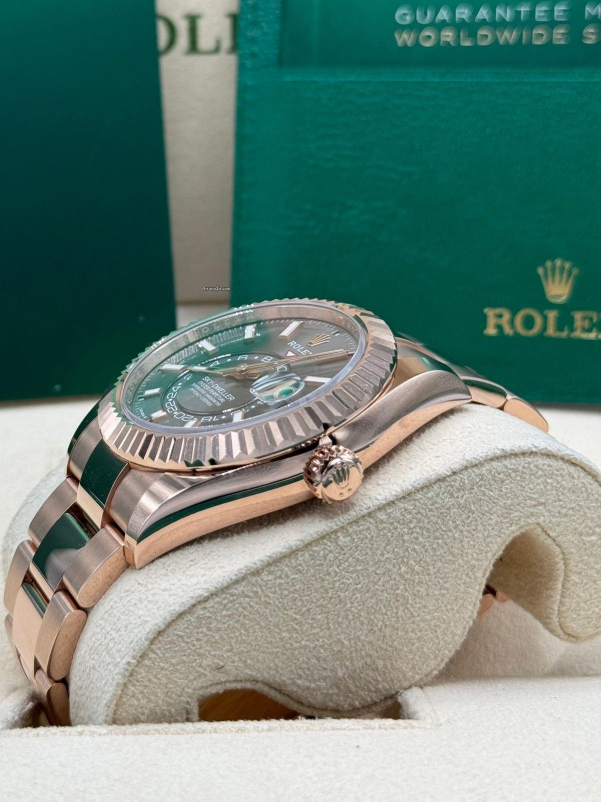 RLX Sky-Dweller 42mm 336935-0004 Rose Gold Rhodium Dial Oyster - LITELUX