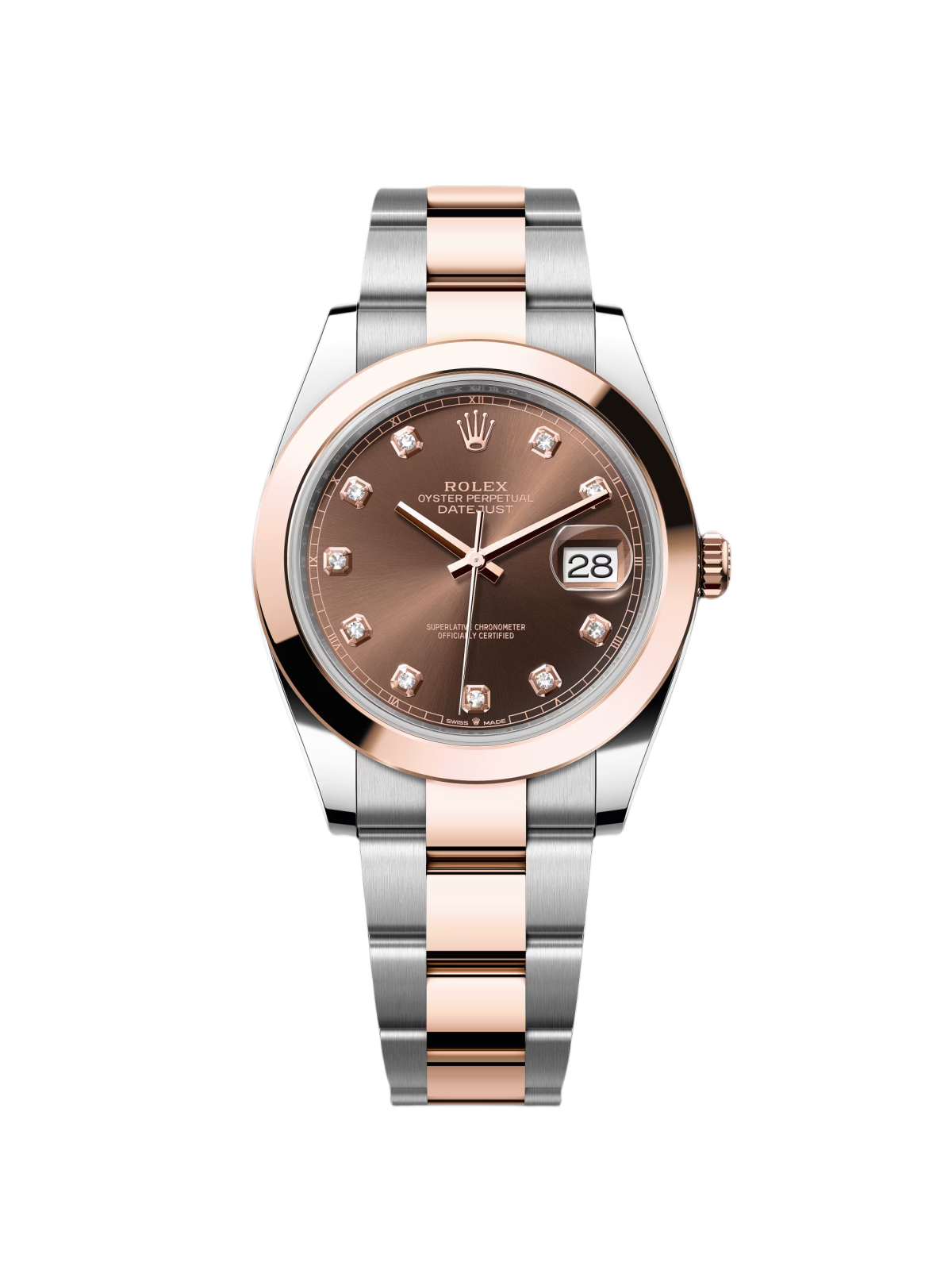 RLX Datejust 41mm 126301 Chocolate Diamond Jubilee Steel and Everose Gold Watch - LITELUX