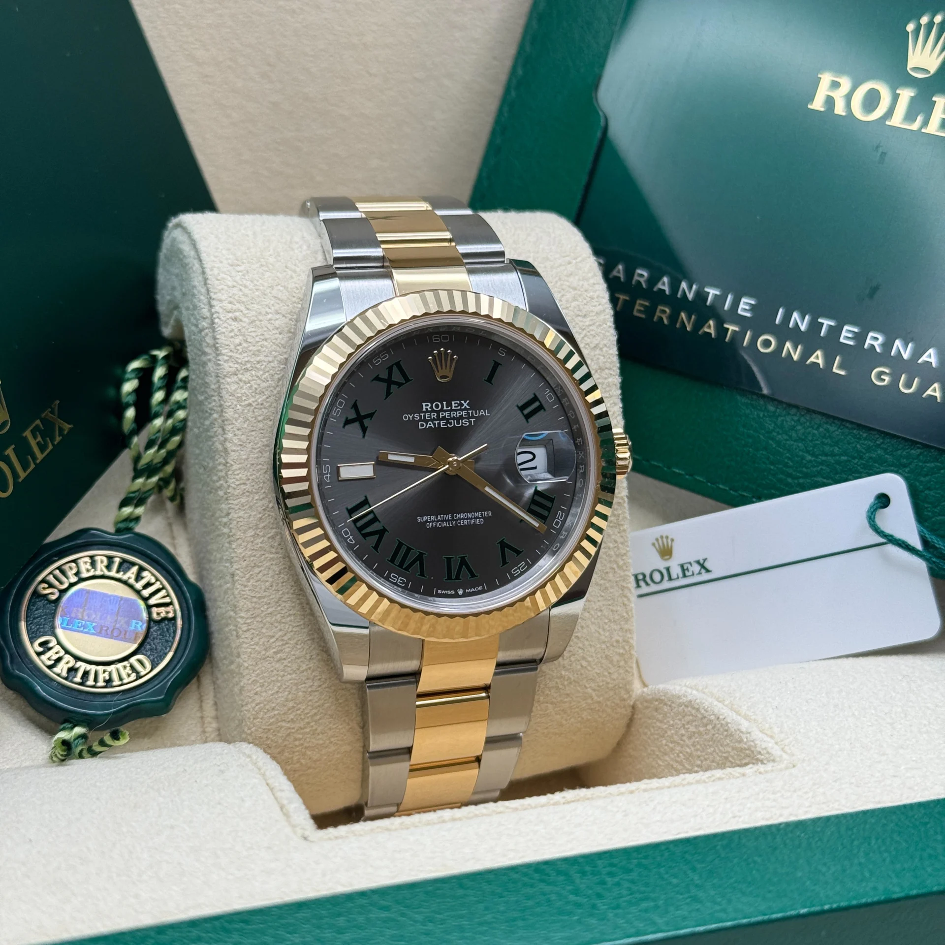 RLX Datejust 41mm 126333 Two-Tone Yellow Gold Fluted Bezel 