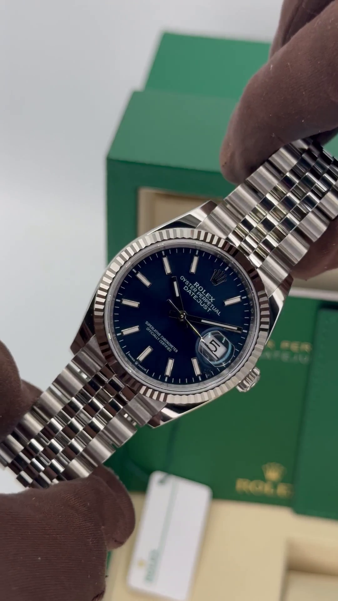 RLX Datejust 36mm 126234 Blue Index Dial 36mm Oyster Stainless Steel - LITELUX