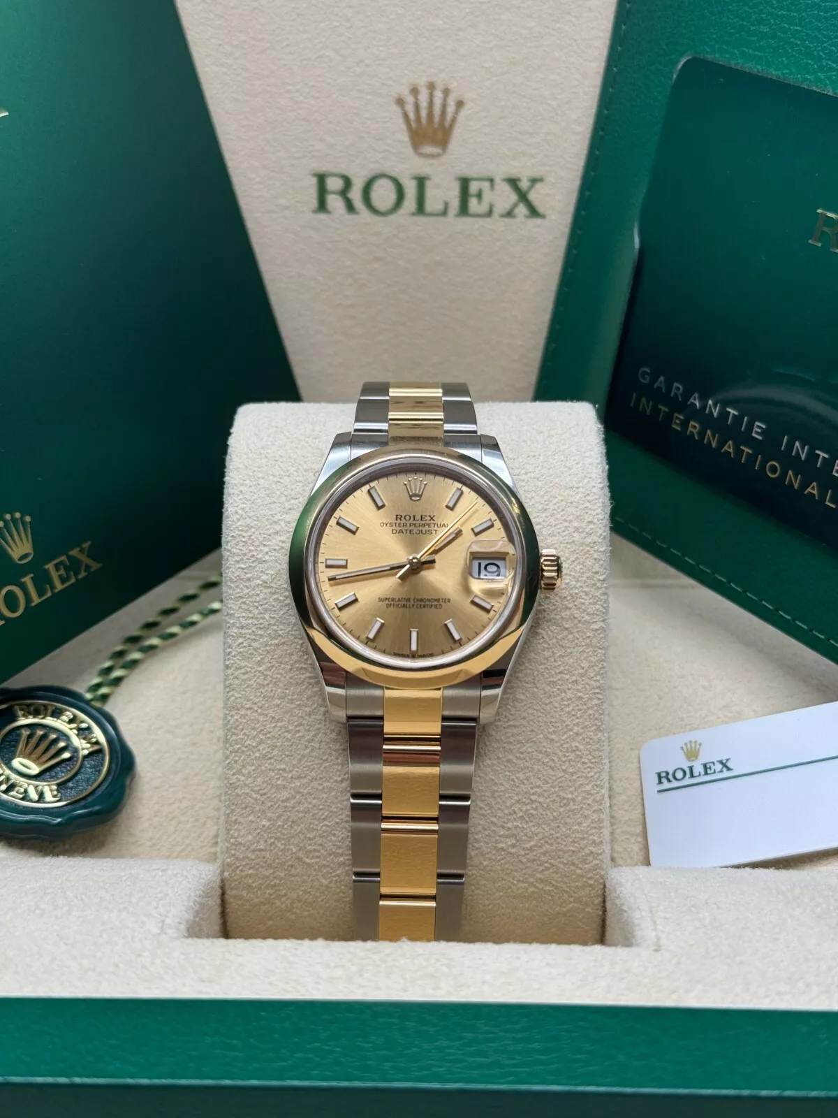RLX Datejust m278243-0013/0014 31mm Champagne Dial Yellow Rolesor Oyster Watch - LITELUX