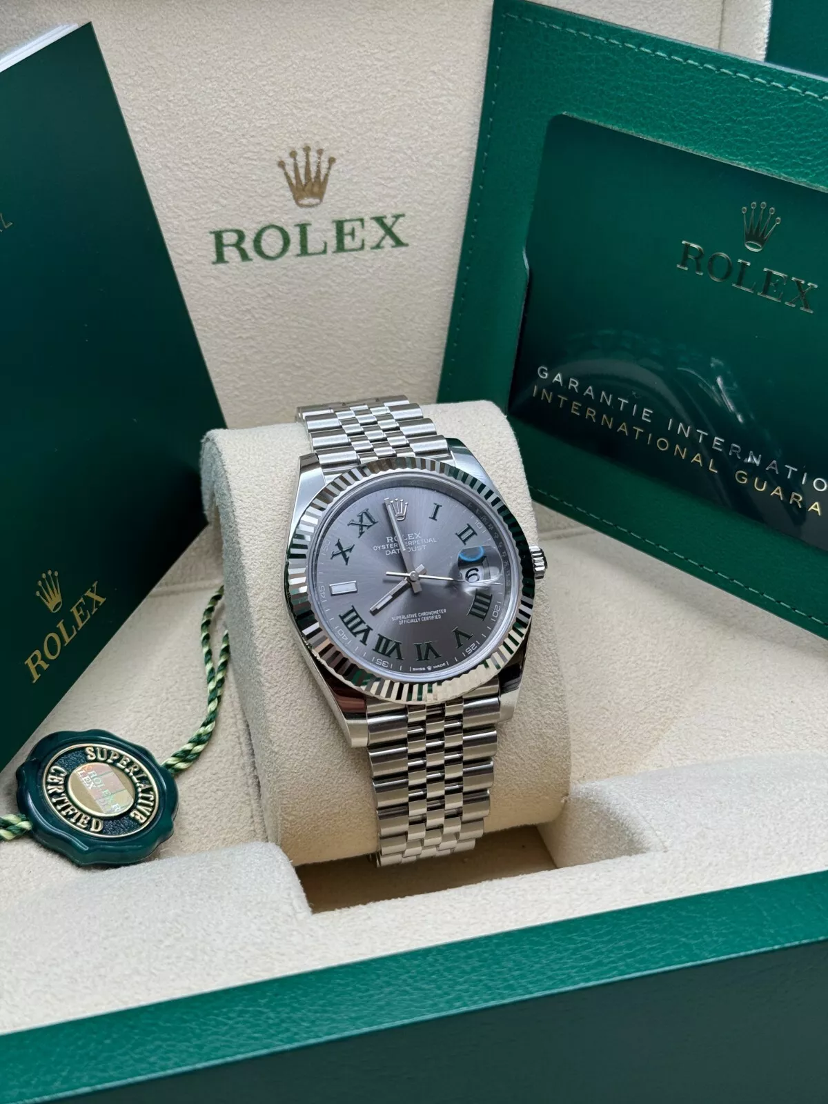 RLX Datejust 41mm 126334 Slate Roman Jubilee Stainless Steel Mens Watch - LITELUX
